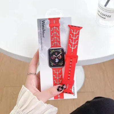 Correas de reloj de goma a la moda, pulseras de silicona deportivas suaves para Apple, correa de repuesto para iWatch Series 7 6 5